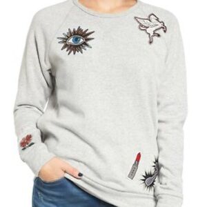 Obey Patched Comfy Creatures Crew Neck Fleece Sweatshirt